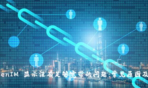 解决 TokenIM 显示没有足够宽带的问题:常见原因及解决方案
